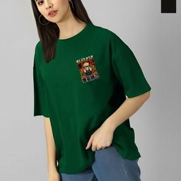 Kushi Flyer Women Typography 2 Drop-Shoulder Sleeves Pockets T-shirt-image-97