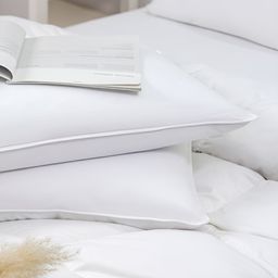 MASPAR White Feathers Filled Polycotton Lightweight Sleep Pillow-image-31