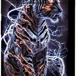yug emporium Poco C55 Mobile Skin Sticker ( 3D Black Lion Theme Skin ) Mobile Skin-picture-24