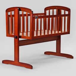 Babyhug Joy Plus Cradle With Mosquito Net - Walnut image 3