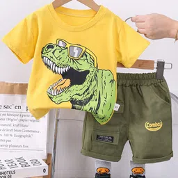 YK Boys Printed T-Shirt & Shorts Clothing Set-image-47