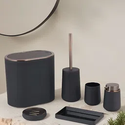 OBSESSIONS 6 Pieces Black Bathroom Accessories-image-17