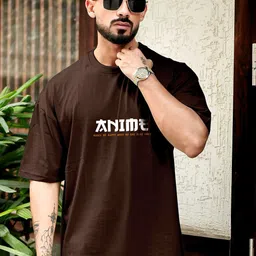 THE BEETEL HOUSE Oversized Typography Printed Pure Cotton T-Shirt-image-85