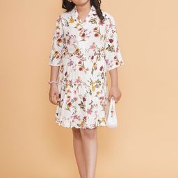 PICCOLO Girls Printed Pure Cotton Shirt With Skirt-image-39