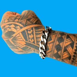 Dynamic Retail Global Stainless steel Silver-Plated Link Bracelet-image-34