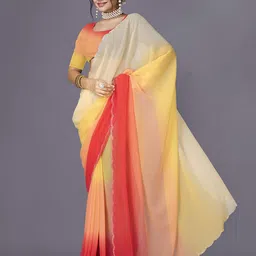 NIRMAL CREATION Ombre  Saree image 5