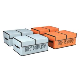 Kuber Industries Orange Set of 4 Regular Multi-Utility Organisers-2