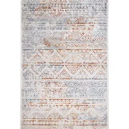 Sapana Carpet-Mats Grey & White Geometric No Shredding Carpet image 3