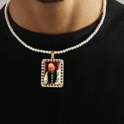 Utkarsh Jai Guru Ji Stainless Steel Artificial Beads Beaded Square Shaped Pendants-7