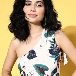 Berrylush Floral Print One Shoulder Crop Top-image-24