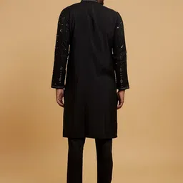 Twamev Men Embroidered Regular Sequinned Kurta with Pyjamas image 2