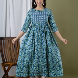 ANUOM Floral Print Maternity Fit & Flare Dress-image-32