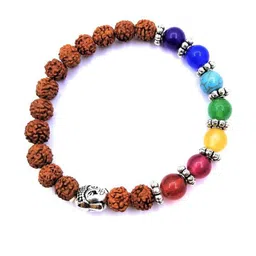 RAVIOUR LIFESTYLE Unisex Rudraksha with Stones Bracelet-image-73