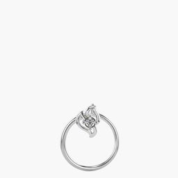VALANOVA Women 18 Kt White Gold Lab Grown Diamond Nosepin 0.15 gm-image-19