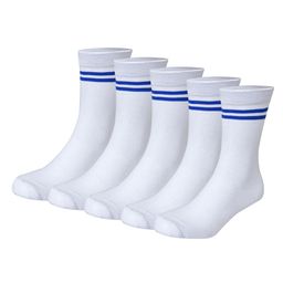 bizala Kids Pack Of 5 Striped Calf Length School Socks-17
