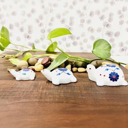 ALTAICA 3 Piece White Marble Tortoise/Turtles Family-image-44