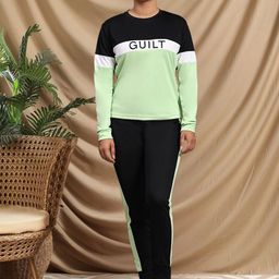 Moda Rapido Striped Round Neck T-Shirt With Joggers Co-Ords Set-picture-47