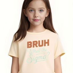 YK Girls Typography Printed Round Neck T-shirt-image-51