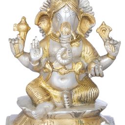 Exotic India Silver-Toned Religious Idol Showpiece-image-49
