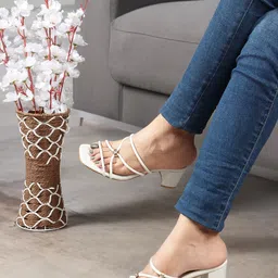 DressBerry Textured Party Block Sandals-31
