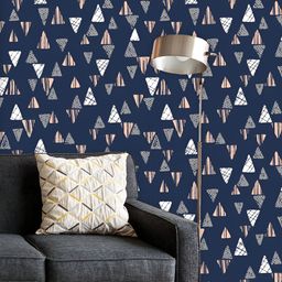 ArtzFolio Printed UV-Resistant Anti-Bacterial Hand-Drawn Tribal Triangles Peel & Stick Wallpaper-image-40