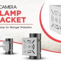 J.K. VISION Camera clamp Bracket with 2 Nos. 100 MM SS Loops, Security Camera-13