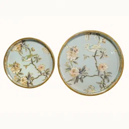 MDF Trays Enamel Coated Set of 2|Kitchen & Dining Decorative|7x7 & 9x9 inch Tray Serving Set-image-19