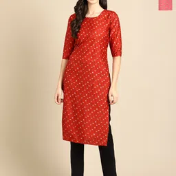 Anouk Rustic Women Pack of 2 Floral Printed Festive Straight Kurtas-18