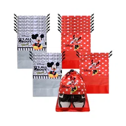 Aura Red & White 18 Pieces Printed Shoes Organisers-picture-29