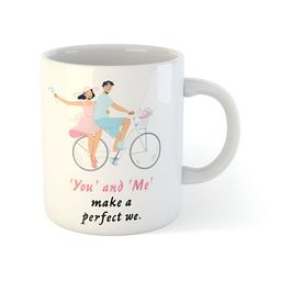 ARTBUG White Printed Ceramic Glossy Core Set of Cups and Mugs image 4