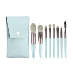 PURRPALAX Set Of 8 Makeup Brushes With Leather Bag-21