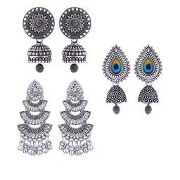Sangria Alloy Silver-Plated Earrings-picture-1