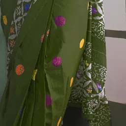 Anouk Rustic Ethnic Motifs Block Print Saree image 3