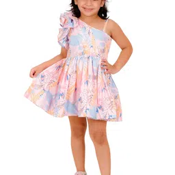 Kiddorama Floral Print Linen Fit & Flare Dress-image-18