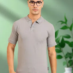 UNIQSOME Men Solid Polo Collar Soft Cotton T-shirt-picture-3