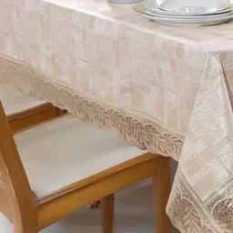 Stylista Gold-Toned Geometric 8-Seater Rectangle Table Cover-21
