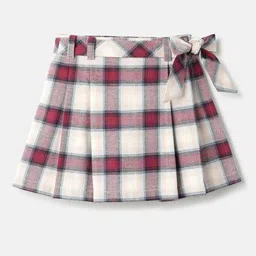 United Colors of Benetton Girls Checked Pure Cotton Flared Mini Skirt-picture-24