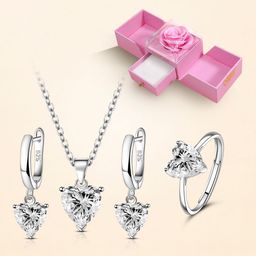 Peora Silver Plated Cubic Zirconia Studded Jewellery Set-image-61