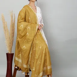 Bunkraft Ethnic Motifs Woven Design Ikat Dupatta-24