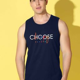 SLOWLORIS Pack Of 2 Printed Combed Cotton Gym Vests VSL26 CMB(CHS NAVY)(ADV NAVY)-image-53