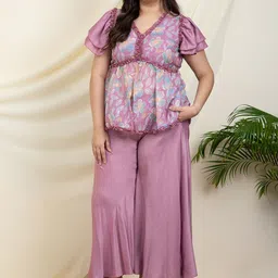 DEEBACO Printed Embroidered Co-Ords Set-11
