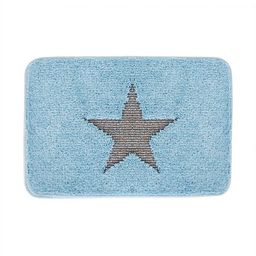 HOKIPO Blue & Grey Patterned Microfibre 2800 GSM Bath Rugs-17
