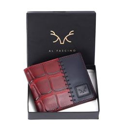 Al Fascino Men Textured Leather Two Fold Wallet-30