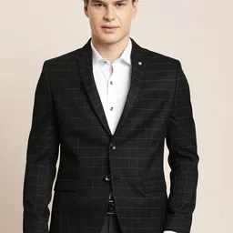 Turtle Checkered Single-Breasted Formal Blazer-picture-26