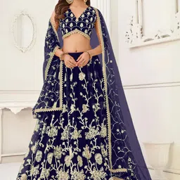 F Plus Fashion Girls Pink Net Semi-Stitched Lehenga Choli-image-70