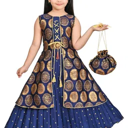 Zenat Girls Poly Silk Dresses-picture-18