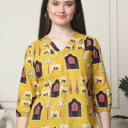 Frempy Tribal Print Ethnic Organic Cotton Top-picture-40