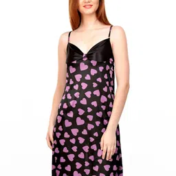 PHALIN Printed Satin Babydoll (Size- Free)-image-91
