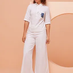 ASHITA FERNANDES Women Relaxed Straight Leg Easy Wash Trousers-image-79