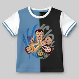 Chhota Bheem Boys Chhota Bheem Graphic Printed Round Neck Cotton T-shirt-picture-35
